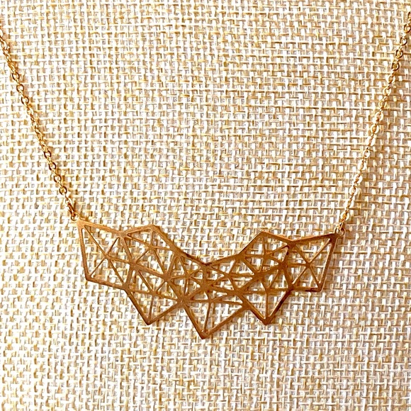 Gold Fractal Necklace - Picture 2 of 3